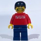Skateboarder, Red, Black Helmet