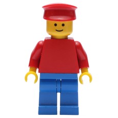Man - Red Torso, Blue Legs, Red Hat (fig-001124)