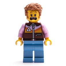 Man, Reddish Brown Jacket, Medium Blue Legs, Medium Nougat Hair (fig-001145)