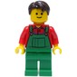 Farmer in Green Overalls