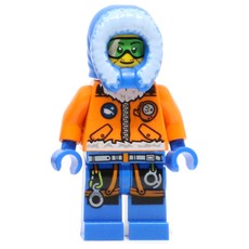 Arctic Explorer, Hood, Printed Green Goggles (fig-001170)