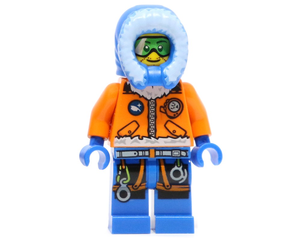 LEGO Set fig-001170 Arctic Explorer, Hood, Printed Green Goggles ...