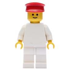 Man - White Torso, White Legs, Red Hat (fig-001185)