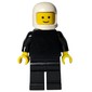 Policeman, Plain Black, White Helmet (193au Helmet)