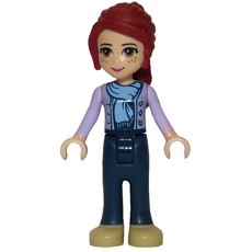 Mia - Lavender Jacket, Scarf, Dark Blue Trousers (fig-001194)