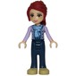 Mia - Lavender Jacket, Scarf, Dark Blue Trousers