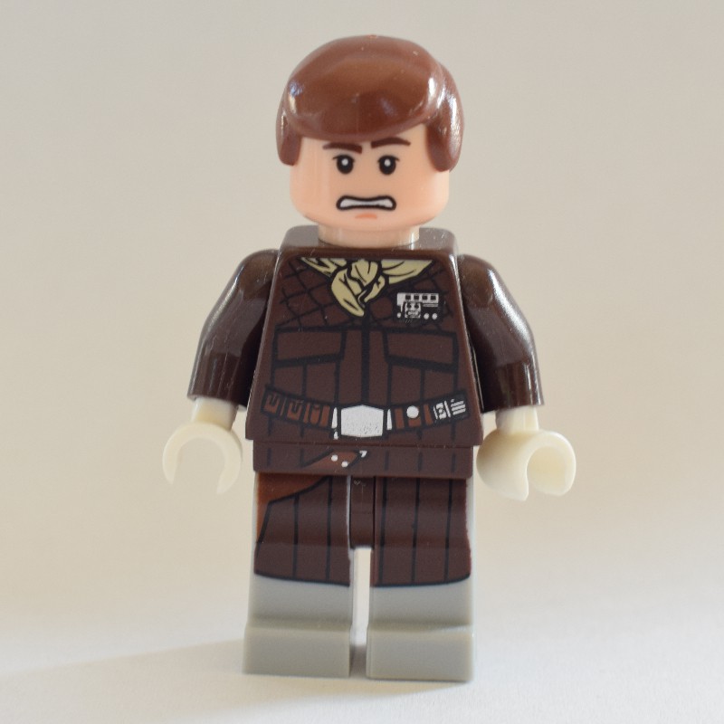 LEGO Set fig-001199 Han Solo, Hoth Outfit, Dark Brown Jacket with Tan ...