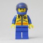 Coast Guard, Yellow Jacket with Zipper, Radio and Badge, Blue Helmet with Visor, Stubble