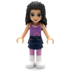 Emma - Lavender Top, Dark Blue Skirt (fig-001251)