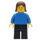 Woman - Blue Torso, Black Legs