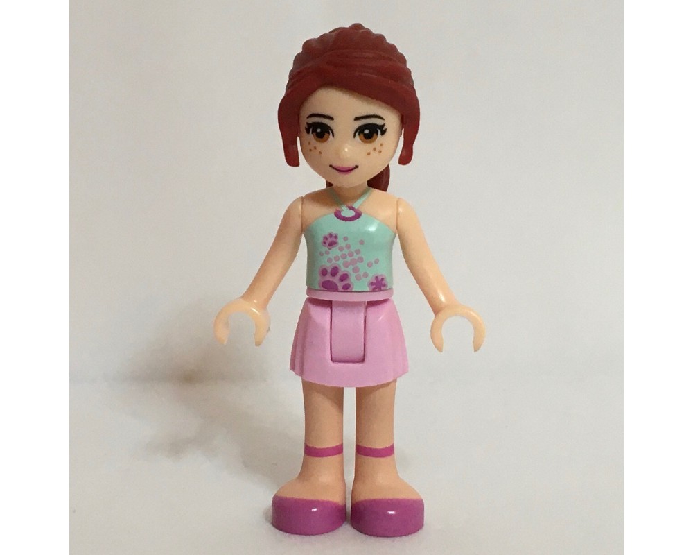 LEGO Set fig-001299 Mia - Light Aqua Top, Bright Pink Skirt ...