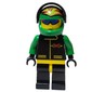 Racer, Extreme Team, Black Jacket, Black Legs, Green Helmet with Visor, Blue Sunglasses