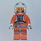 Rebel Pilot Snowspeeder, Orange Flight Suit, White Helmet, Orange and Yellow Visor