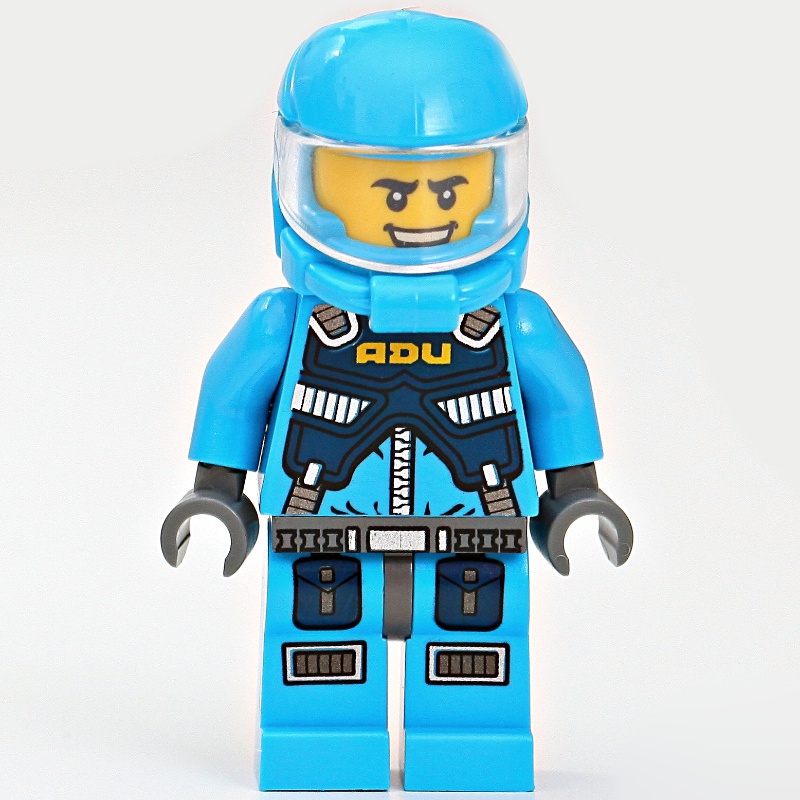 LEGO Set fig-001343 ADU Trooper, Big Smile / Confused, with Jetpack (2011 Space) | Rebrickable 