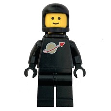 Classic Spaceman, Black with Airtanks (3842b Helmet) (fig-001382)
