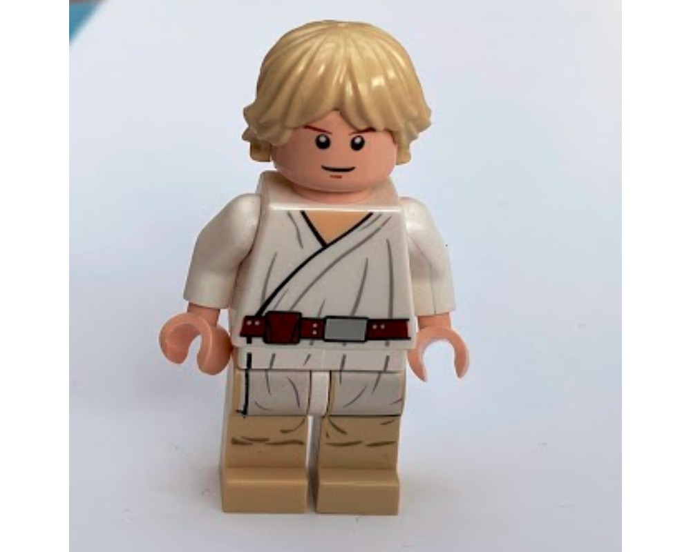 LEGO Set fig-001384 Luke Skywalker, White Robe, Tan Legs, Single Sided ...