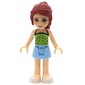 Mia - Lime Top, Bright Light Blue Skirt