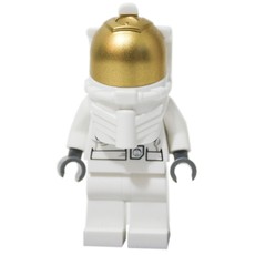 Astronaut, White, Diver Helmet, Gold Visor (fig-001411)