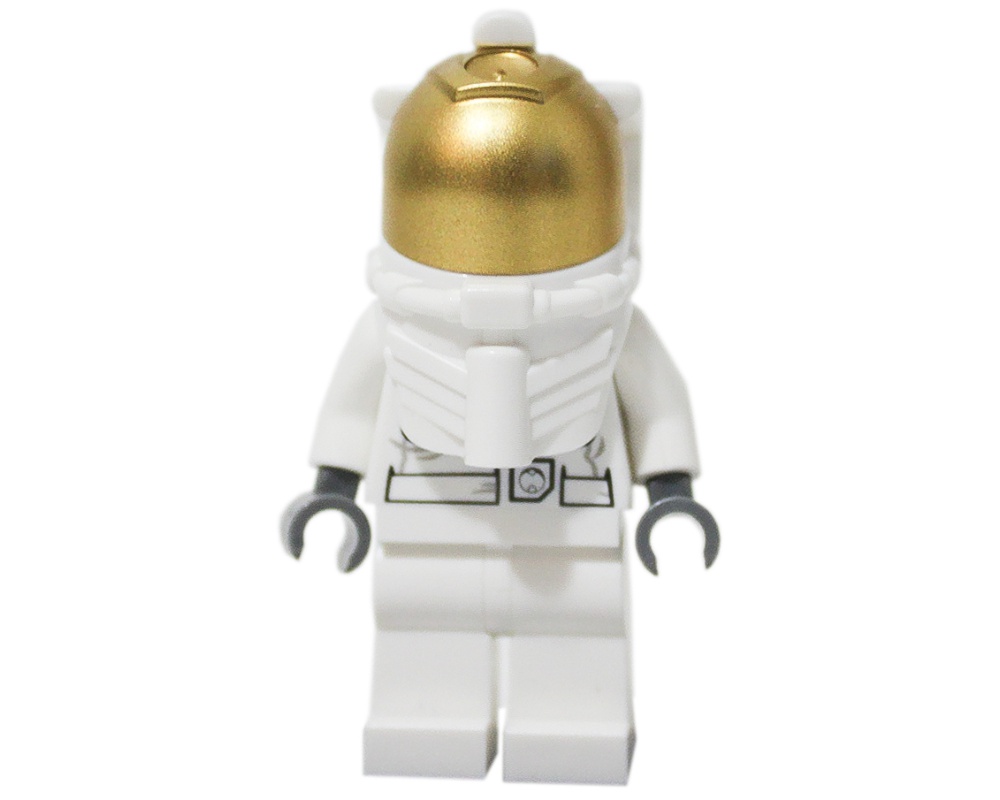 LEGO Set fig-001411 Astronaut, White, Diver Helmet, Gold Visor