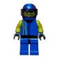 Race Driver, Blue Torso, Blue Legs, Blue Helmet