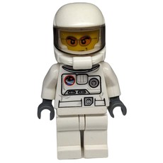 Astronaut, White, Space Helmet with Trans-Brown Visor, Orange Sunglasses (3626b Head) (fig-001453)