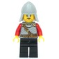 Knight - Dark Bluish Grey Torso, Black Legs, Light Bluish Grey Helmet