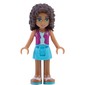 Andrea - Magenta Jacket, Medium Azure Skirt