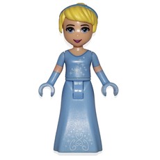 Cinderella - Bright Light Blue Dress, Silver Stars, hair Band (fig-001461)