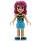 Livi - Black Top, Medium Azure Skirt