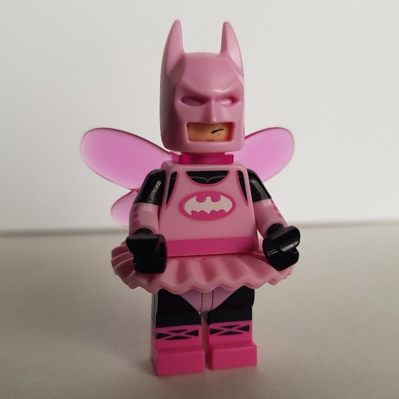 LEGO Set fig-001510 Batman, Bright Pink Suit, Bright Pink Cowl, Wings  (Fairy Batman) (2017 Collectible Minifigures)