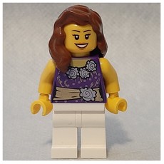 Dark Purple Torso, White Legs, Reddish Brown Hair (fig-001537)