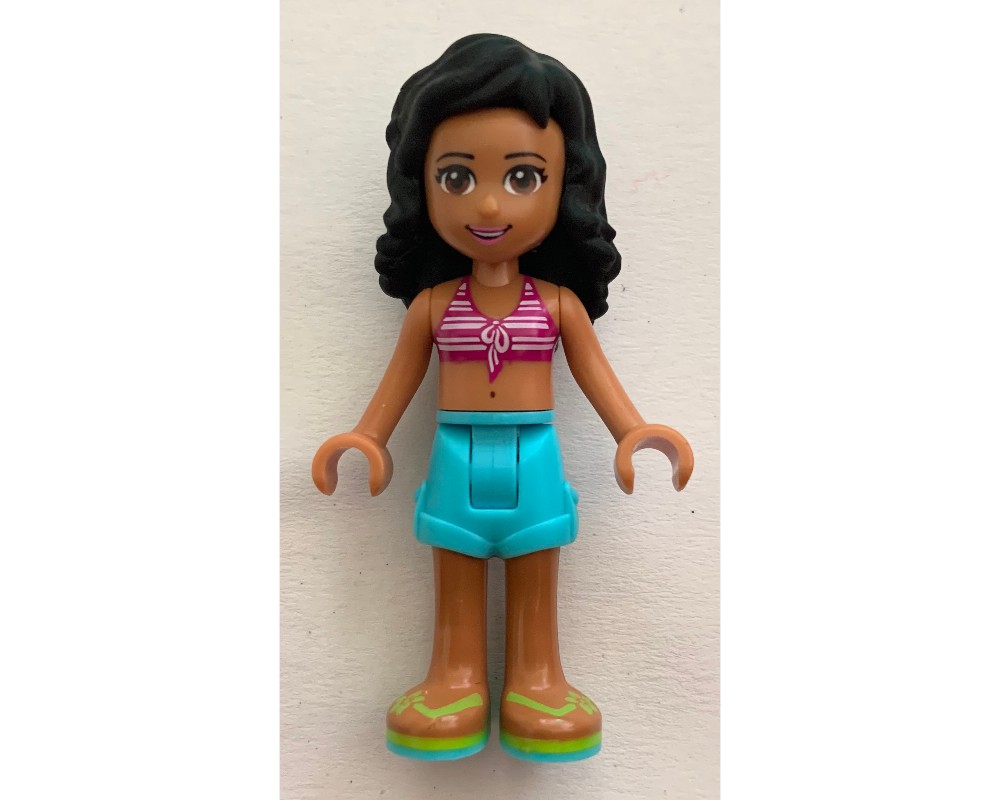 LEGO Set fig-001542 Kate - Magenta/White Bikini, Medium Azure Skirt ...