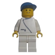 Man, White Jacket with Zipper, White Legs, Blue Cap (fig-001545)