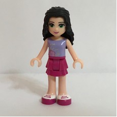 Emma - Lavender Top, Magenta Skirt (fig-001549)
