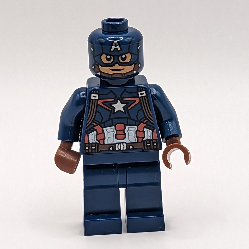 LEGO Set fig-001565 Captain America with Dark Blue Suit and Mask ...