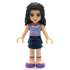 Emma - Lavender Top, Dark Blue Skirt (fig-001568)