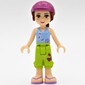 Mia - Medium Azure Top, Lime Trousers, Magenta Cap