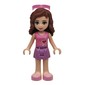 Olivia - Dark Pink Top, Medium Lavender Skirt, Safety Goggles