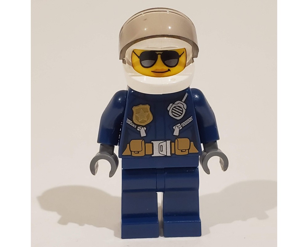 LEGO Set fig-001582 Policewoman, Dark Blue Jacket with Radio, Badge ...