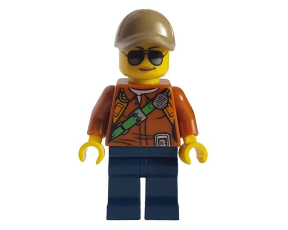 LEGO Set fig-001623 Explorer, Woman, Shirt with Straps and Radio, Dark ...