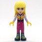 Stephanie - Bright Light Orange Ski Vest, Magenta Trousers