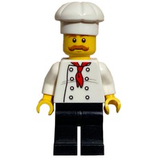 Chef, Red Neckerchief, Black Legs, Moustache (fig-001675)