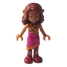 Azari Firedancer in Magenta and Gold Outfit with Belt over Torso (fig-001694)