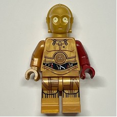 C-3PO, Pearl Gold, Colorful Wires, Printed Legs, Dark Red Left Arm (fig-001780)