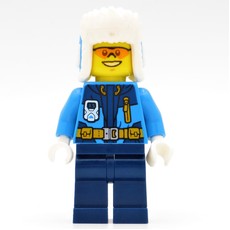 Arctic Explorer, Ushanka Hat, Orange Sunglasses (fig-001788)