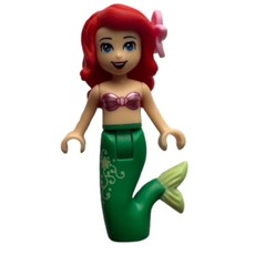 Ariel - Mermaid Form, Pink Top, Gold Print on Tail (fig-001798)
