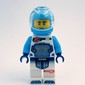 Astronaut, White and Dark Azure Spacesuit, Dark Azure Backpack and Helmet