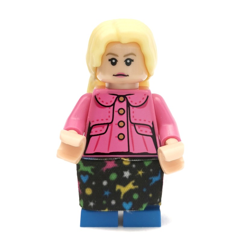 LEGO Set fig001825 Luna Lovegood, Dark Pink Jacket, Cloth Skirt