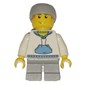 Boy, White and Blue Hoodie, Short Light Bluish Gray Legs, Light Bluish Gray Helmet