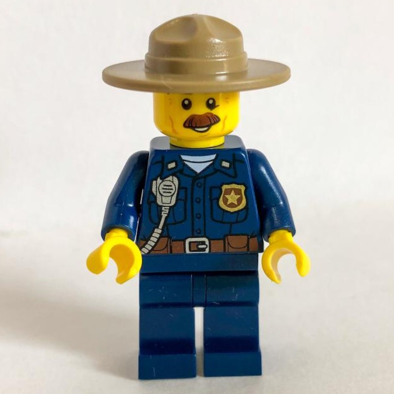 LEGO Set fig-001890 Mountain Police Chief, Dark Blue Shirt with Radio ...